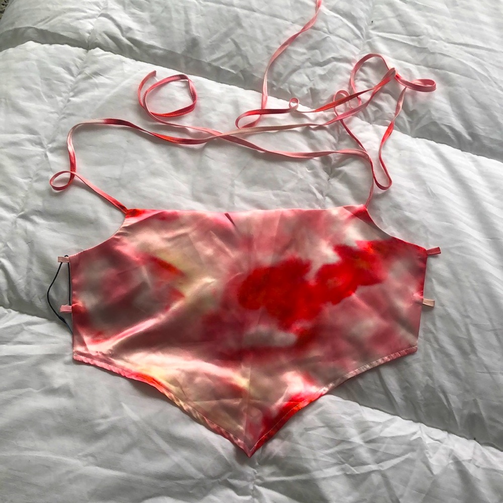 Pink Tie Dye Bandana Top Cider